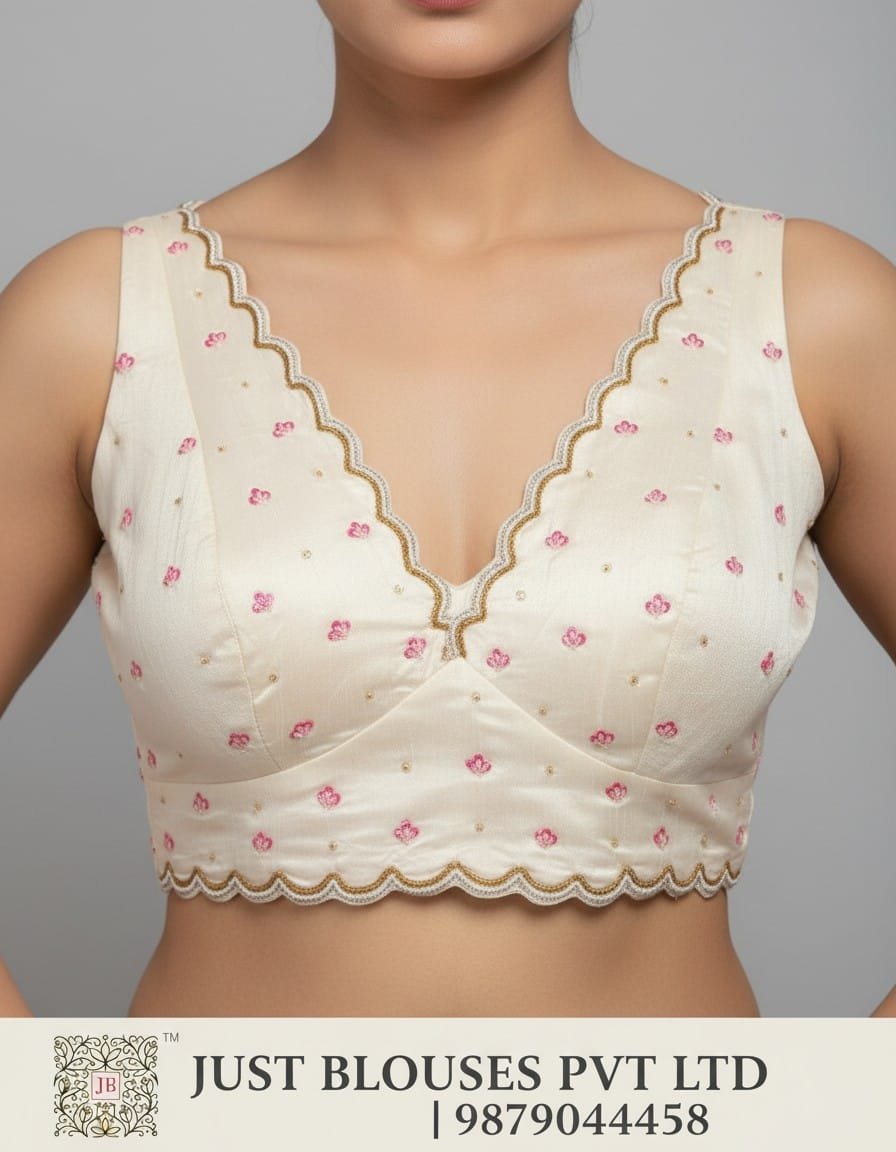 Luxury Plunge Neck Blouse