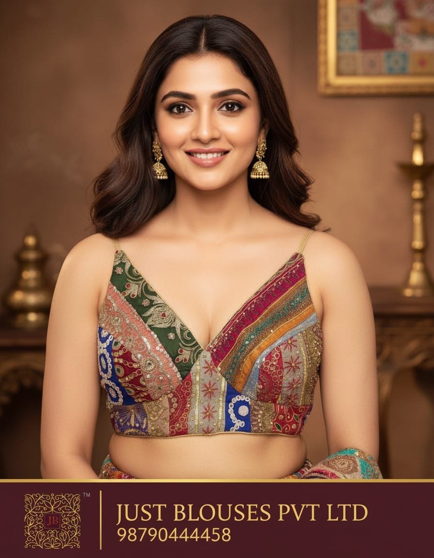 Premium Vintage Plunge Blouse