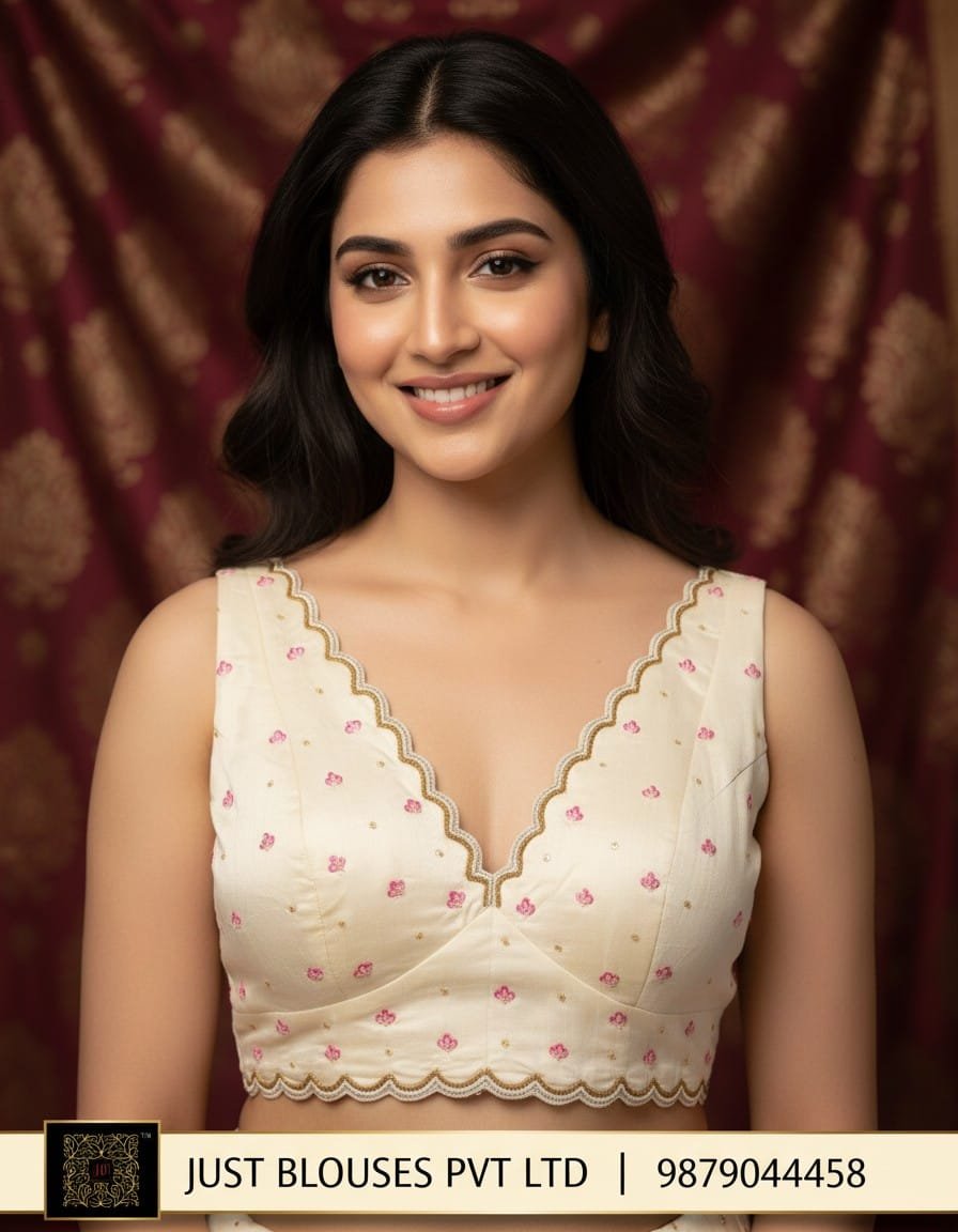 Luxury Plunge Neck Blouse